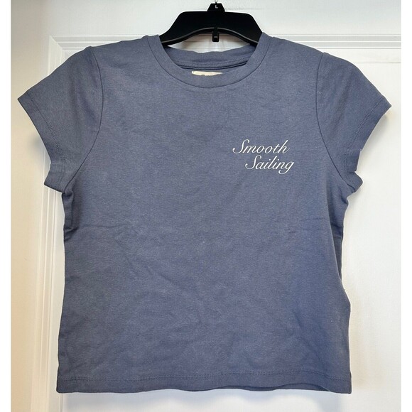 Madewell Tee Womens Medium Day in the Sun Graphic Blue Crewneck Short Sleeve - Picture 2 of 6